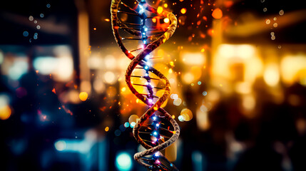 DNA background. Genetic engineering, CRISPR and gene therapy. - obrazy, fototapety, plakaty