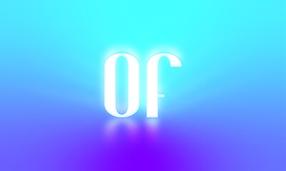 glowing letters initials reflections rays of light turquoise background