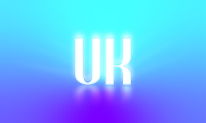 glowing letters initials reflections rays of light turquoise background