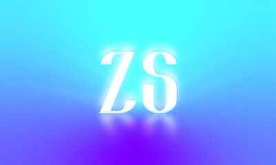 glowing letters initials reflections rays of light turquoise background