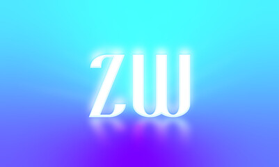 glowing letters initials reflections rays of light turquoise background
