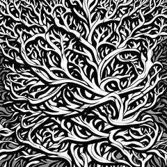 black and white seamless pattern