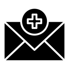 Fototapeta premium Solid Package Box Mail icon