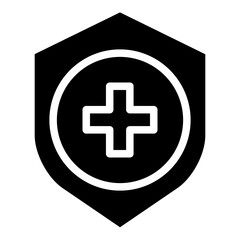 Obraz premium Solid Medical Shield icon