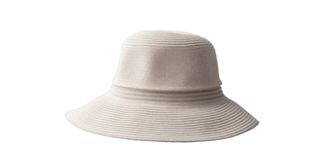 classic gray women's hat, png file of isolated cutout object with shadow on transparent background.