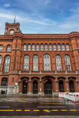 Red City Hall (Rotes Rathaus, 1869) - historic town hall, located in the Mitte district near Alexanderplatz. Berlin, Germany.