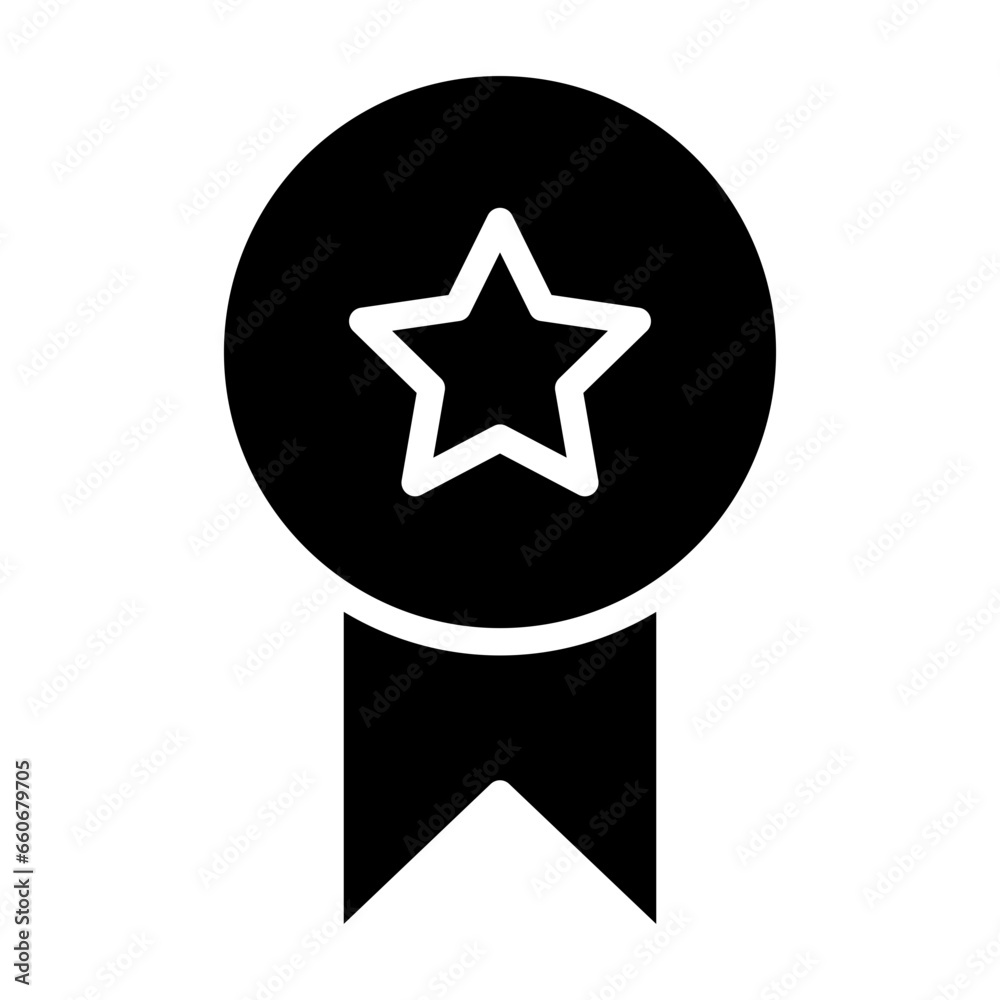 Poster solid medal icon