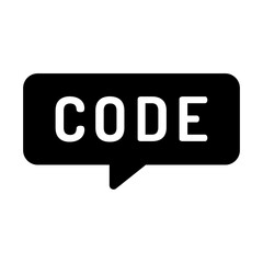 Solid Human mind Code icon