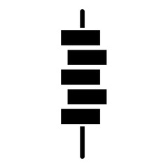 Solid Bbq stick icon