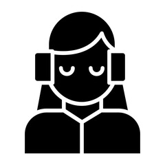 Solid Woman Customer Support icon