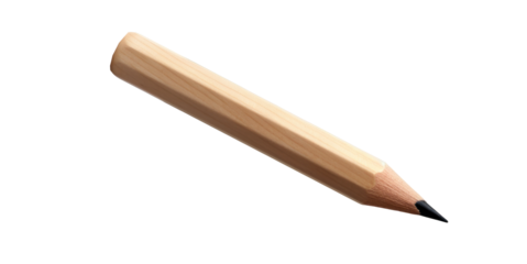 simple graphite wooden pencil, png file of isolated cutout object with shadow on transparent background.
