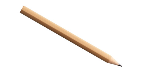 Obraz premium simple graphite wooden pencil, png file of isolated cutout object with shadow on transparent background.