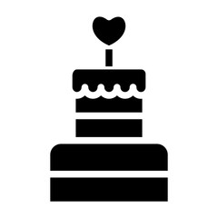 Solid Valentine Cake icon