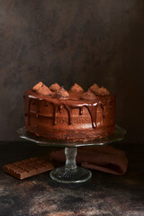 Homemade delicious chocolate cake 