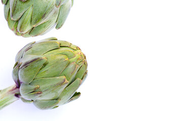 Fototapeta premium Fresh artichoke on white background.