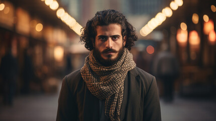 Expressions of Strength: Dignified Middle Eastern Man, generative ai - obrazy, fototapety, plakaty