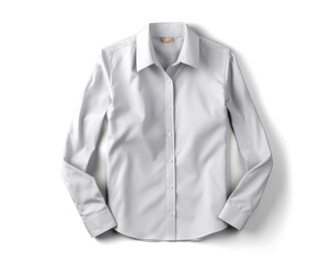 white classic shirt lies, png file of isolated cutout object with shadow on transparent background.