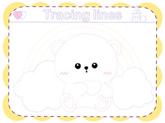 Cute kids activities worksheets preschool game basic animal fun for children shapes pattern tracing lines sweet inspiration