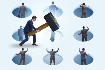 Game of mole hole in the business environment