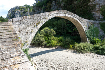 Fototapeta na wymiar Kokkorou stone bridge, Zagori, Epirus, Greece