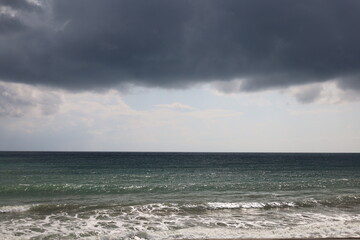 storm clouds over the sea