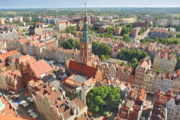 Panorama of Gdańsk from the tower of St. Mary's Basilica © robnaw