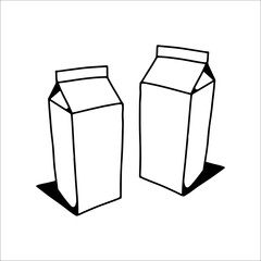 vector illustration of two milk drinks