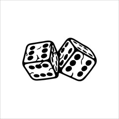 concept cracked dice vector illustration