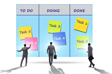 Agile kanban board with outstanding tasks