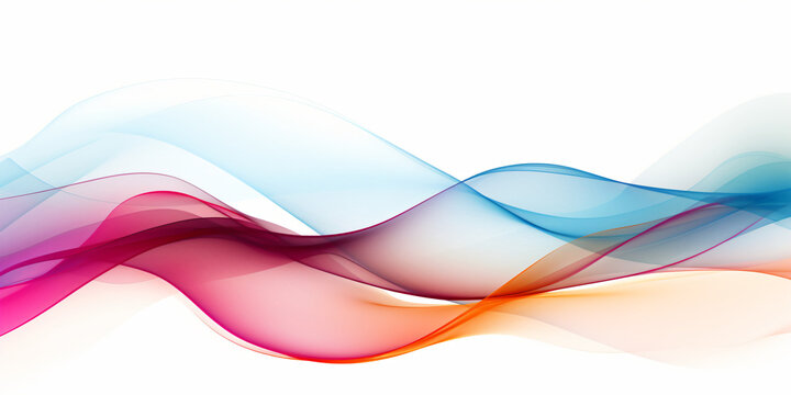abstract background with smooth colorful lines on white background © Marc Kunze