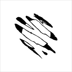 vector round illustration with scratch concept