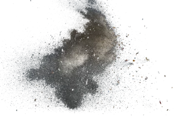 Fotobehang abstract white powder explosion on black background © Dina Studio