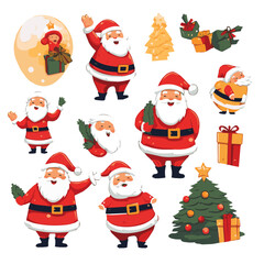 Illustration Vector set of Happy new year and Christmas