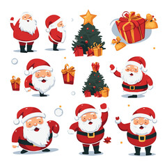 Illustration Vector set of Happy new year and Christmas