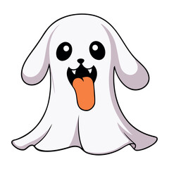 halloween pet ghost isolated