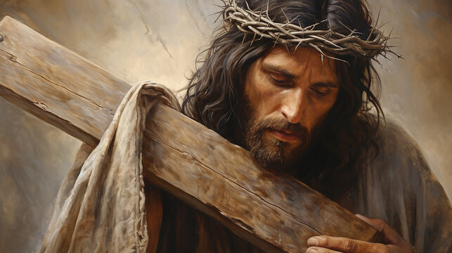 jesus cristo carregando sua cruz 