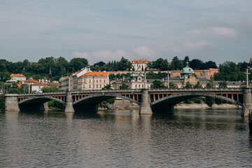 bridge over the vltava river