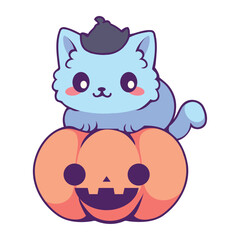 halloween pet and pumpkin