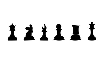 chess pieces silhouttes