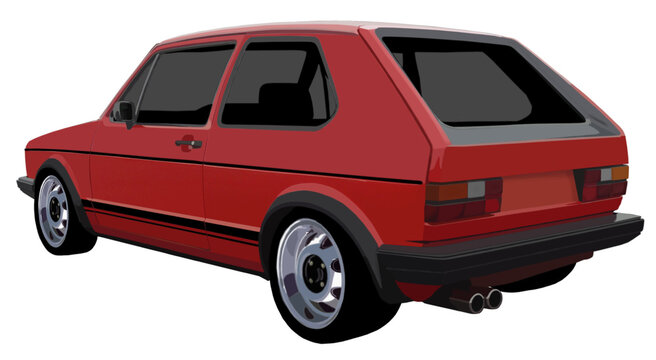 Vintage German Car Illustration