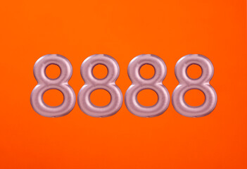 Number 8888 in violet color - The 4 eights
