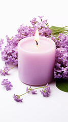 Obraz na płótnie Canvas Lavender scented candle