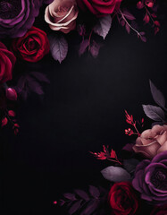 Dark Floral Background Vintage Gothic 