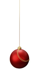Baseball Hanging Christmas ball bauble