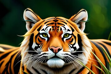 tiger in the sun generated by al technology	