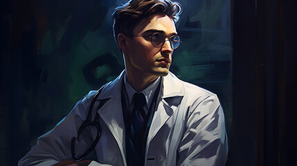 Fototapeta premium portrait of a young doctor
