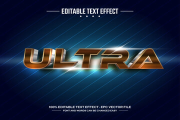 Ultra 3D editable text effect template