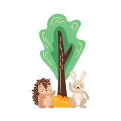 autumn season animals design