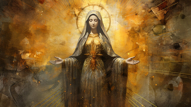 nossa senhora aparecida textura abstrata 