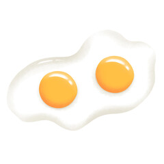 Fried Egg Illustration Watercolor